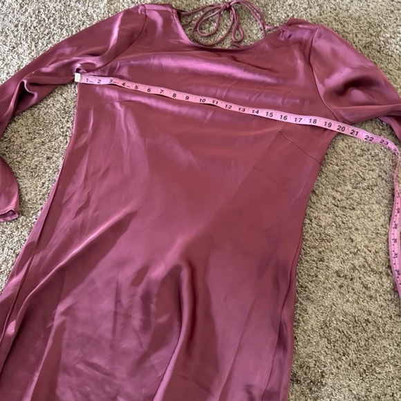 NWT Urban Outfitters Kiss The Sky Satin Long Sleeve Mini Dress 
Size Large - Picture 9 of 12